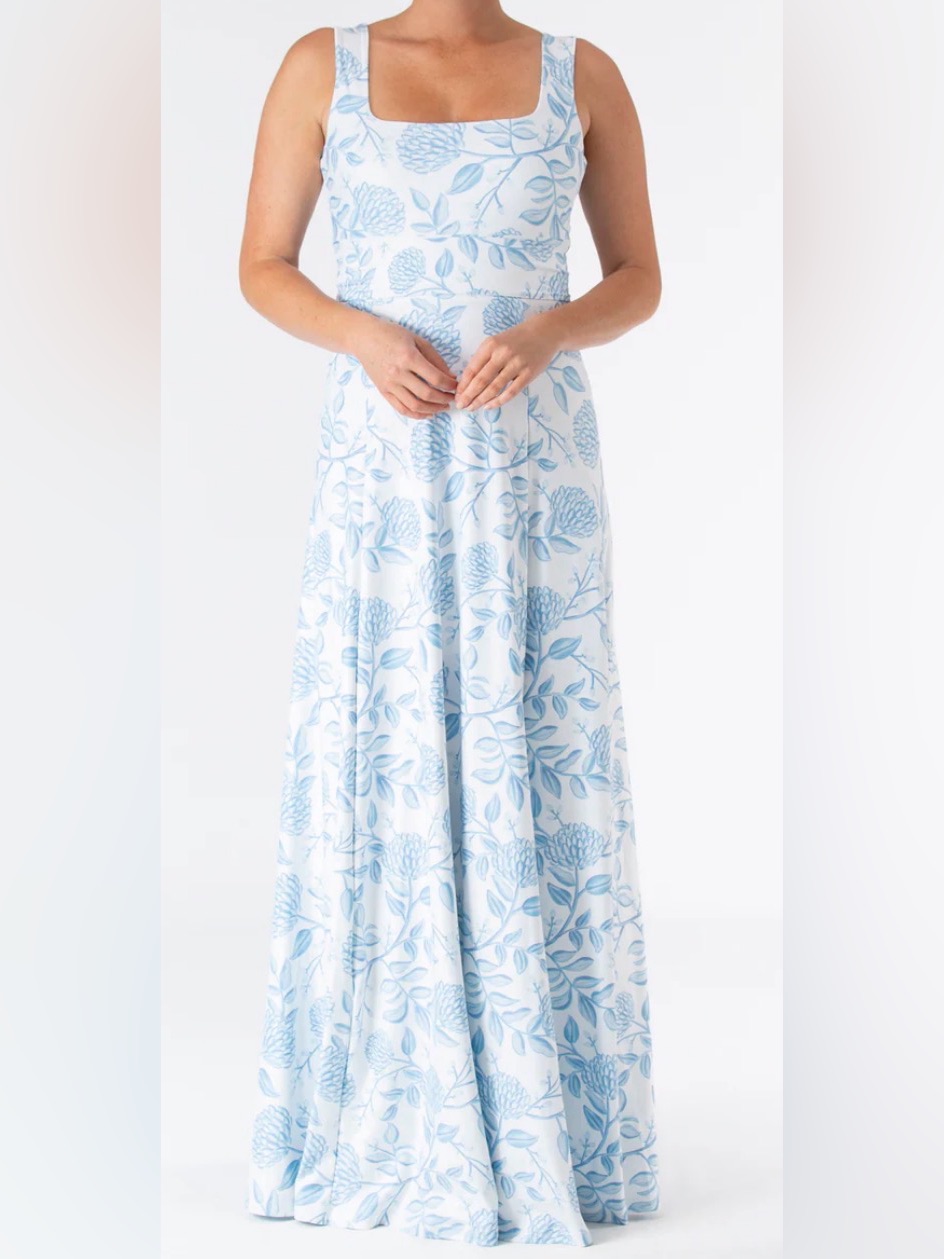 Nwt Smith & Quinn Blue/White Cosette Style Maxi Dress Size 3x